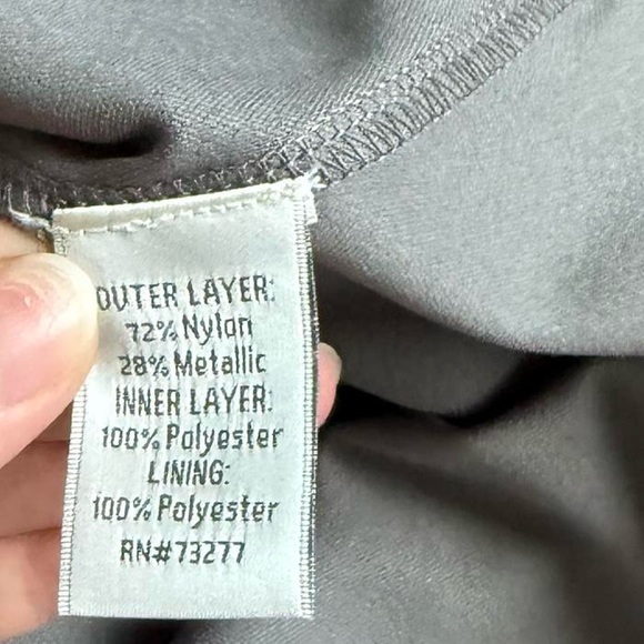 LC Lauren Conrad Shimmering Silver Skater Skirt - Picture 3 of 5